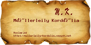 Müllerleily Kordélia névjegykártya